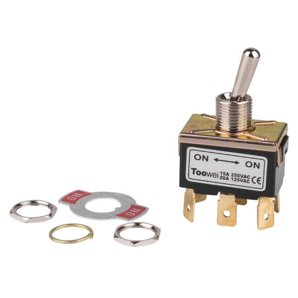 Main product image for DPDT On/On Toggle Switch 6 Spade 20A 125VAC 2 060-452